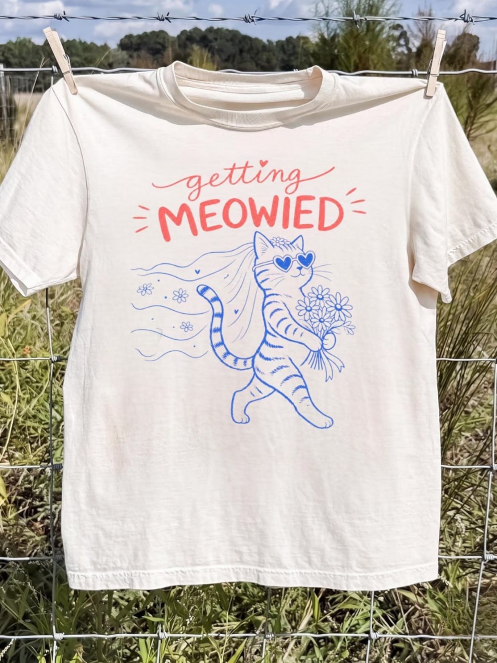 Getting Meowied Cat Graphic Tee